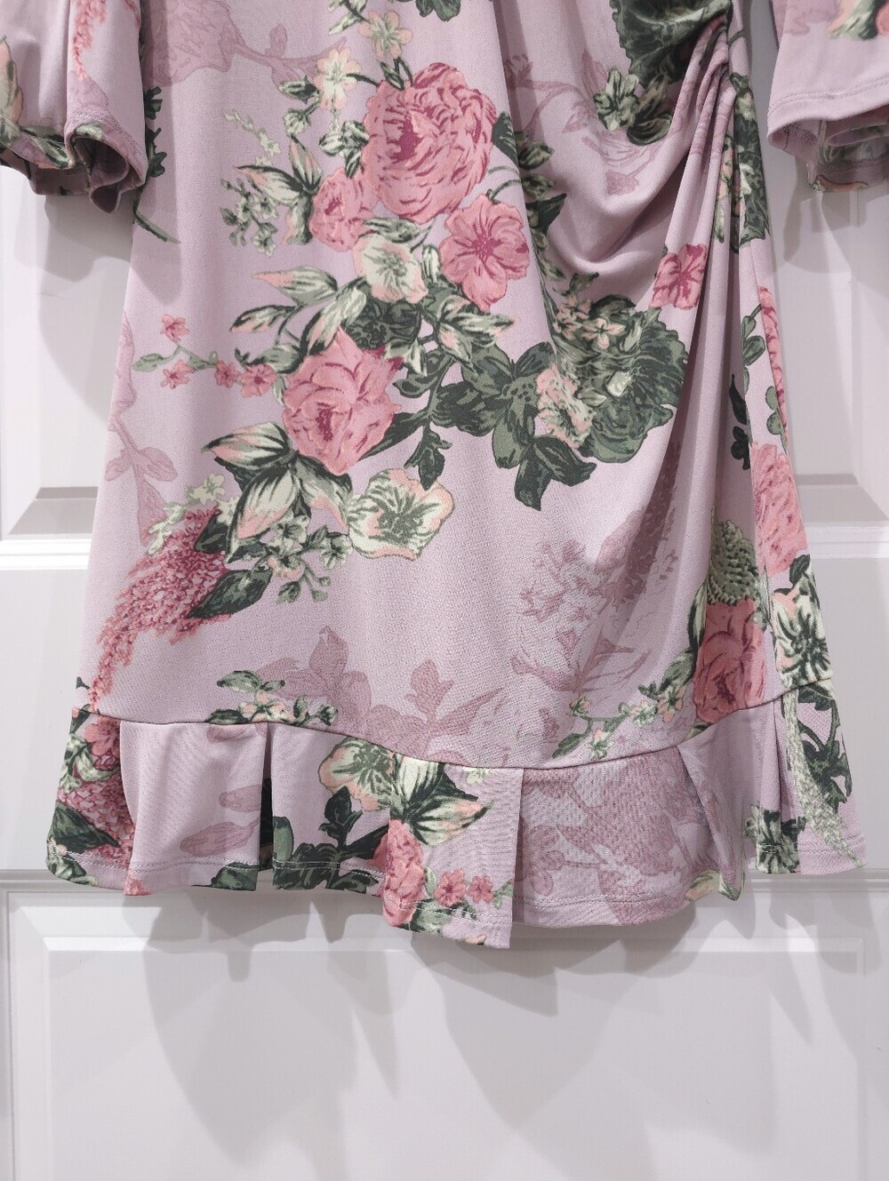Bcbgeneration Floral Faux Wrap Ruffle Dress | Garden Party Cocktail Style - Picture 7 of 14